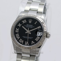 Rolex MidSize Datejust Ref 278274 Steel Black Roman